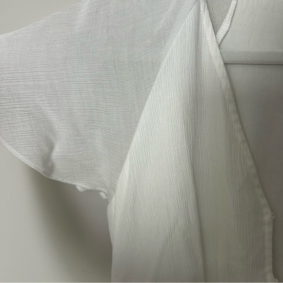 NWT Promesa  Sandy Beaches Ivory Semi Sheer Button Crochet Dress Size Small - Picture 7 of 10